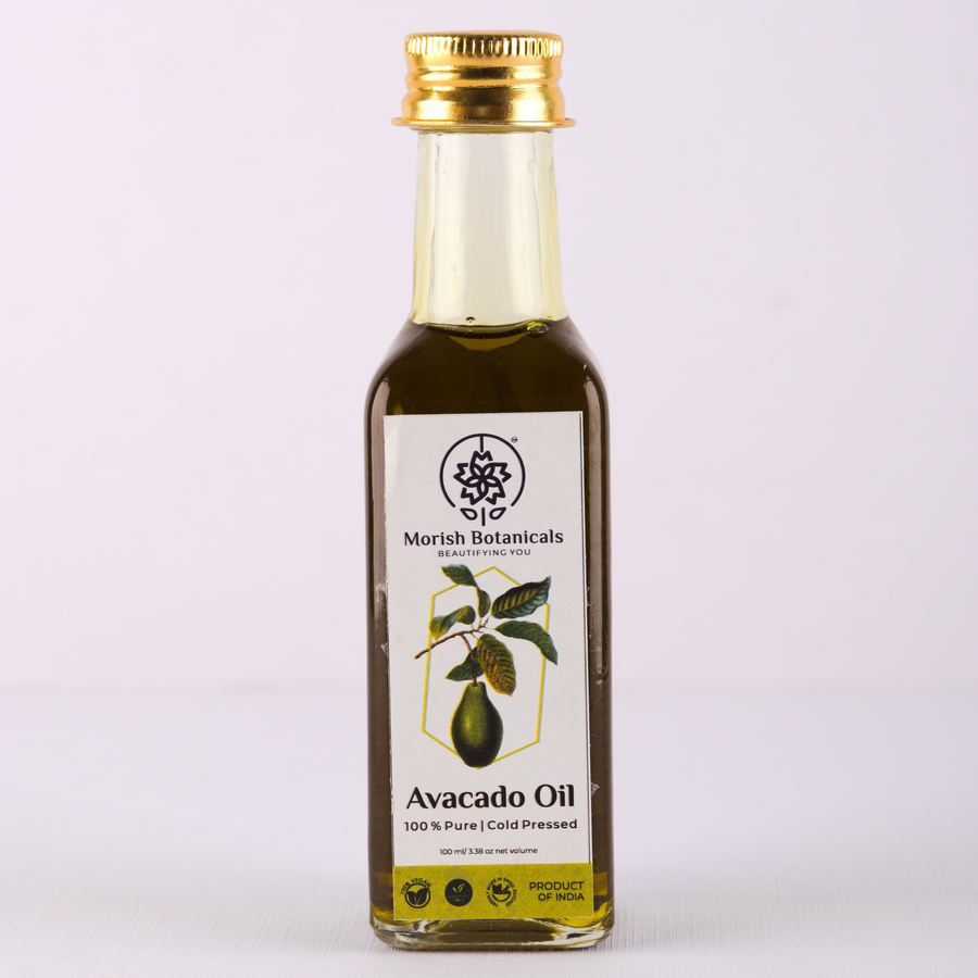 Morish Botanicals - Avocado Oil, 100ml (Cold pressed, Unrefined carrier oil)Good for Skin & Hair