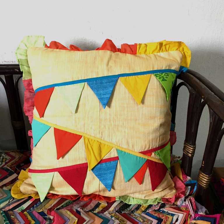 Use Me Works - Colourful Buntings Cushions