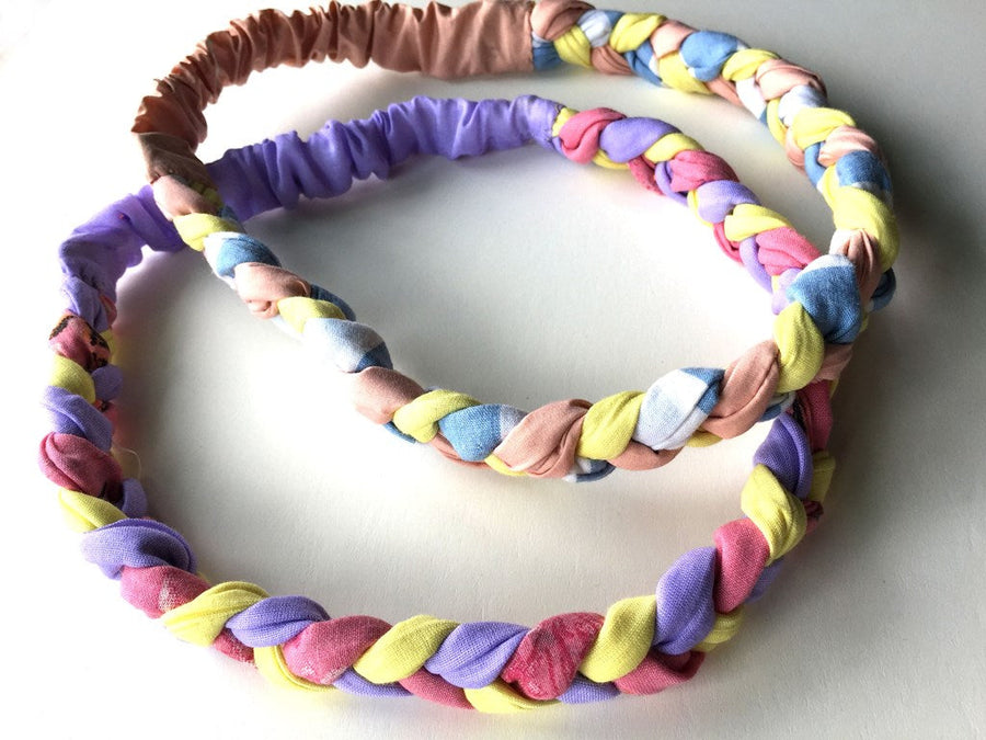 Use Me Works - Hand Braided Rainbow Hairbands (Set of 2)
