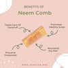 Shunyam -  Broad Tooth Herb Oil Infused Neem Comb