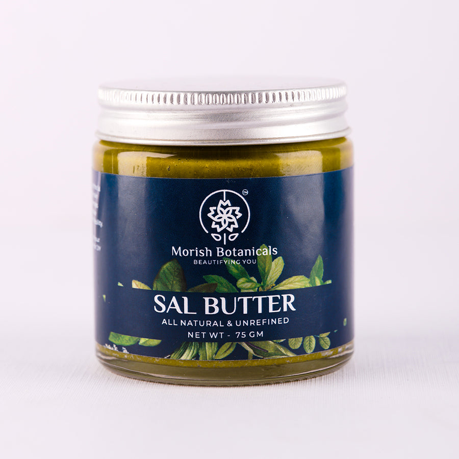Morish Botanicals Raw Sal Butter | 100% Natural Moisturizer, Hair Masks & DIY Whipped Body Butter ,75gm
