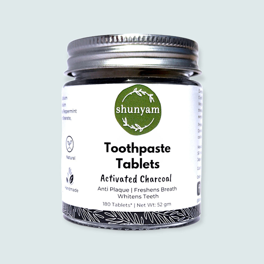 Shunyam - Toothpaste Tablets - Activated Charcoal (180 Tabs)